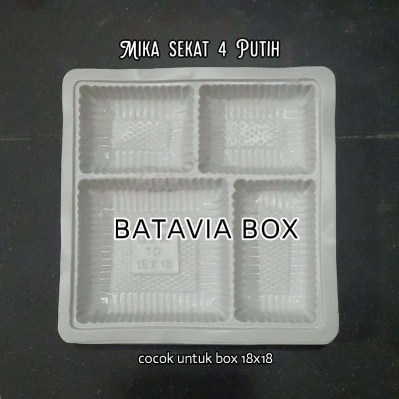 

Mika sekat 4 putih dus uk.18X18 (10pcs)