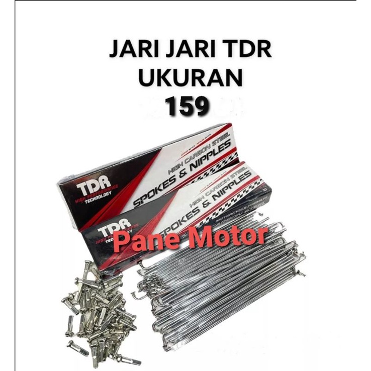 RUJI TDR JARI JARI TDR CHROME UKURAN 9 × 159 RING 17 BELAKANG SUPRA X FIT GRAND LEGENDA PRIMA KARISM