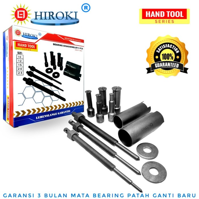 HIROKI Treker Cabut Copot Bearing Kendaraan Puller Disassembler 5pcs