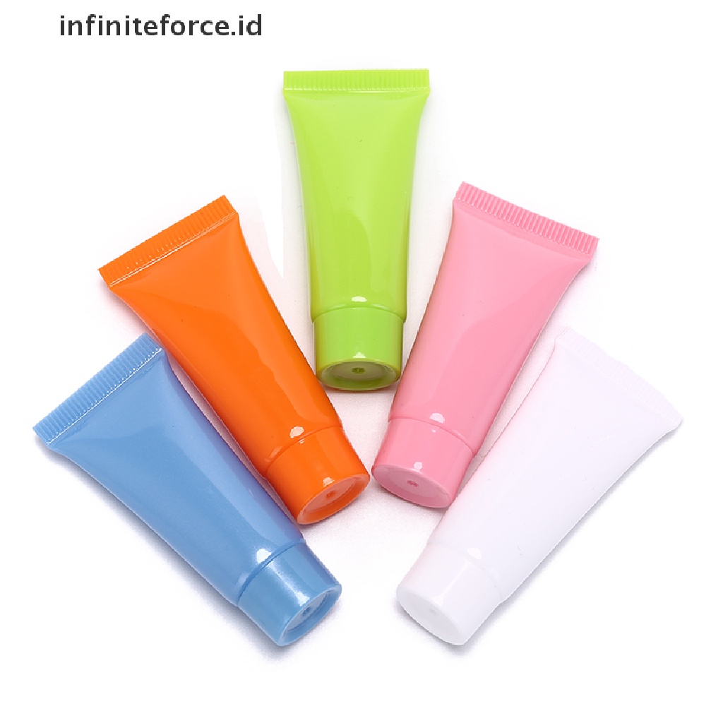 (Infiniteforce.Id) 5pcs / Set Botol Plastik Kosong 5ml Untuk Lotion / Kosmetik