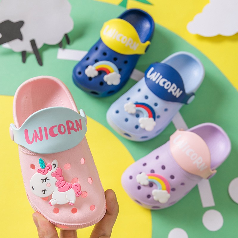 HappyOliver PAOPAO UNICORN Sepatu sandal unicorn anak, Sandal slop unicorn anak