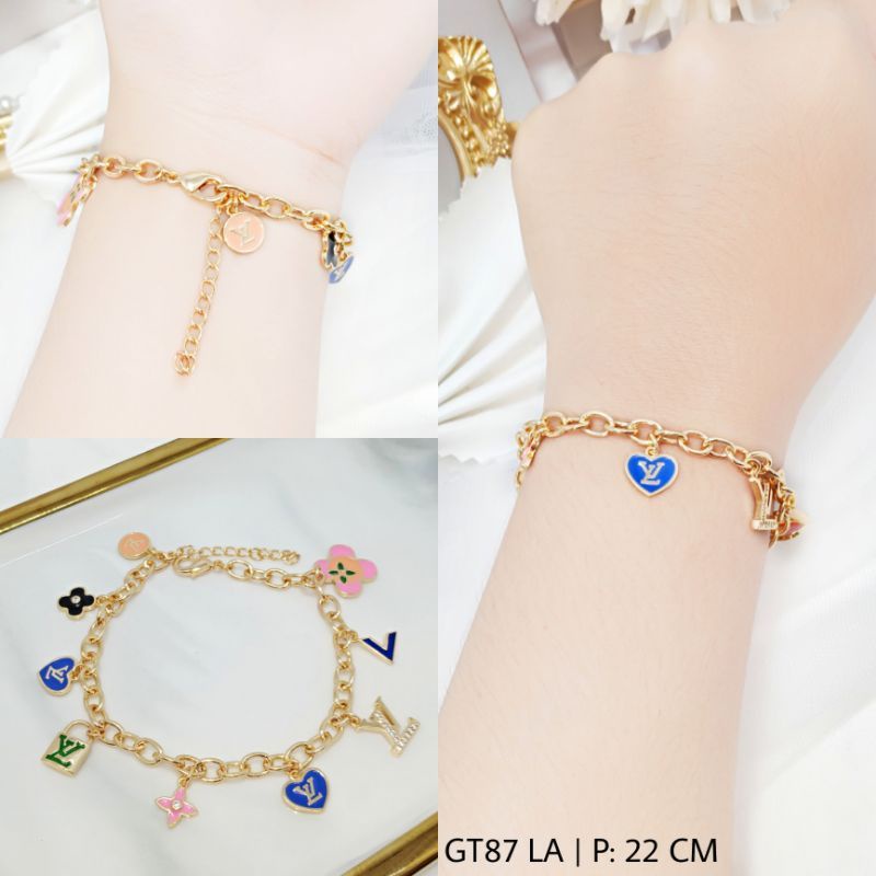 GELANG XUPING RANTAI PREMIUM BERLAPISKAN EMAS 18-24KGELANG TANGAN WANITA DEWASA ANTI RADIASI & ANTI 