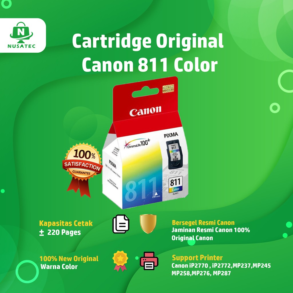 Tinta Catridge Canon 811 Catridge Original Canon Ip2770 Color