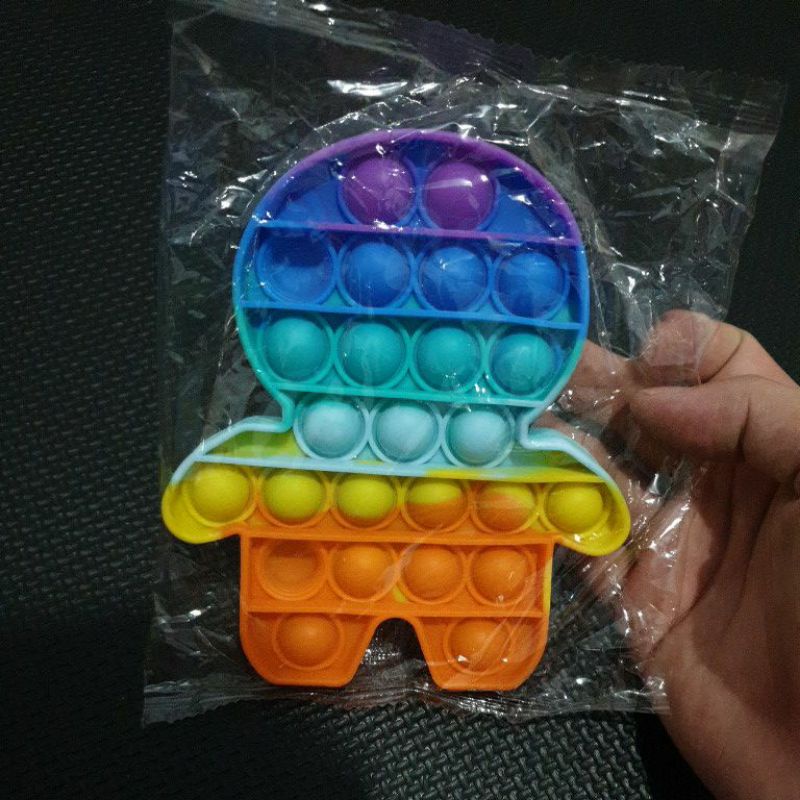 [50+ Model Pop It] POP IT ALL VARIANT | Popit Rainbow Macaron Sugus UV Colorful-Orang Rainbow