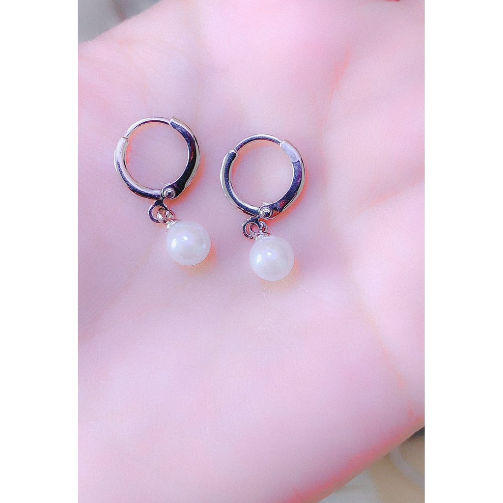 Anting Wanita Model Mutiara Silver Xuping