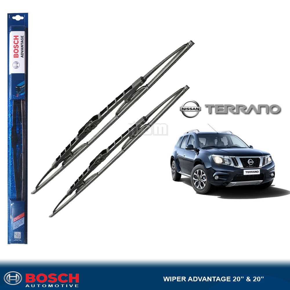 Bosch Advantage / Karet Wiper Mobil Nissan Terrano 20&quot; dan 20&quot; (Sepasang) / Wiper Nissan Terrano