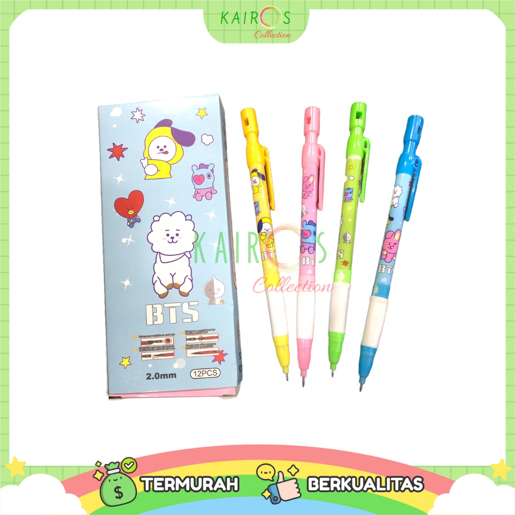 Pensil Mekanik Karakter Kartun Lucu Alat Tulis Sekolah