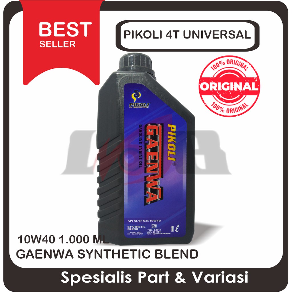 Oli 4T Pikoli Gaenwa Synthetic Blend 10w40 1 Liter