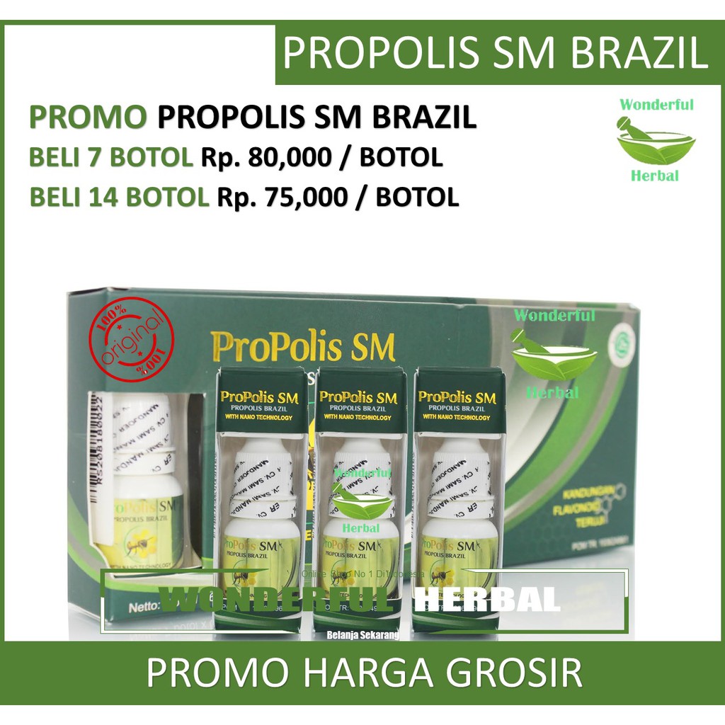 Propolis SM Brazilian Golden 100% Original & Berkualitas - Harga Murah Dengan Banyak Khasiat