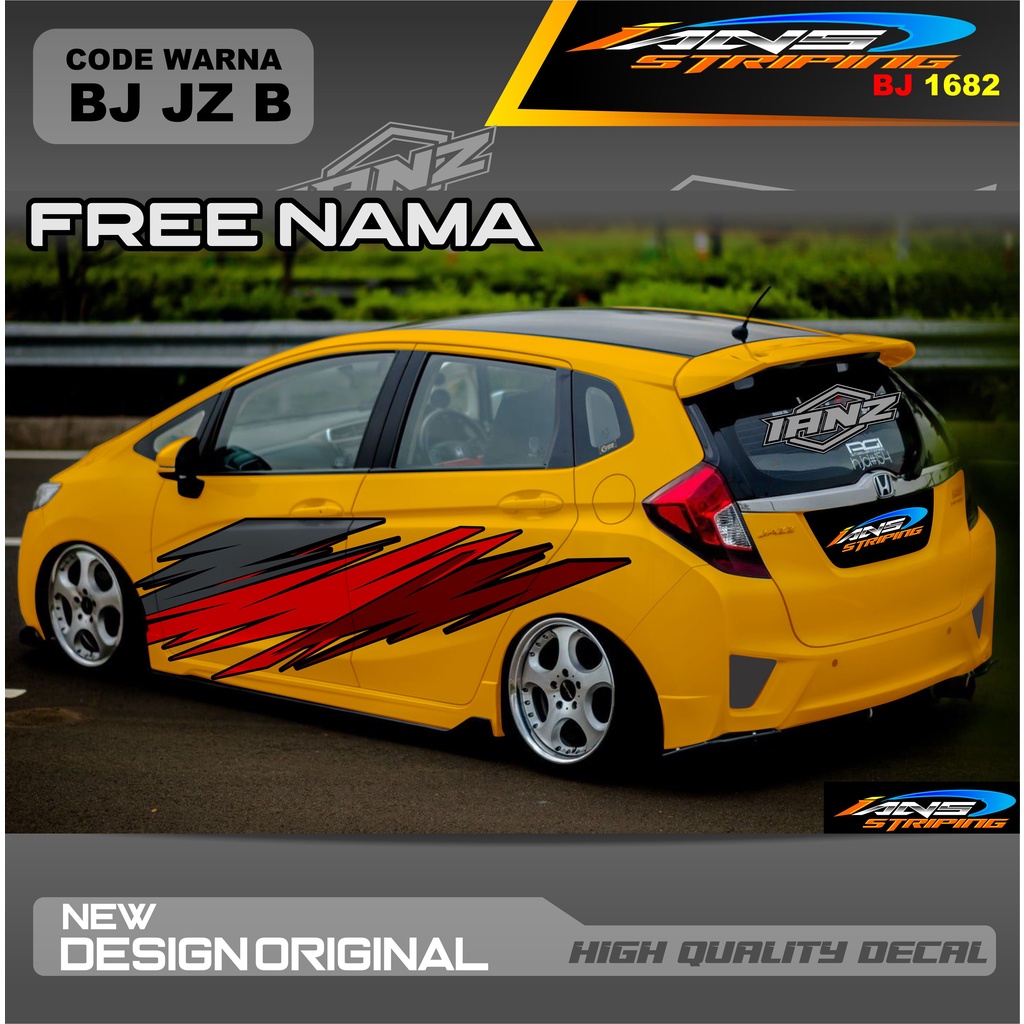 STICKER DECAL MOBIL HONDA JAZZ TERBARU  / DECAL STICKER MOBIL / STIKER MOBIL / STIKER MOBIL BRIO, HONDA JAZZ, AGYA, AYLA