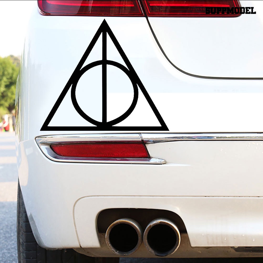 Stiker Reflektif Tema Harry Potter Deathly Hallows Untuk Mobil