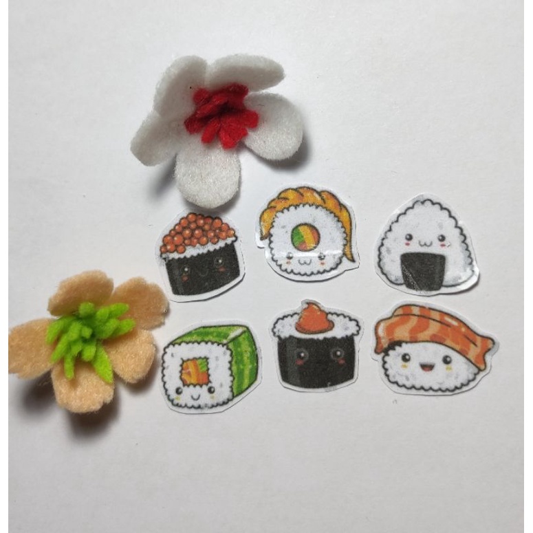 

Sticker Sushi Pack 6pcs |Stiker Sushi Emoji Pack|Diary Planner Deco
