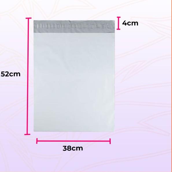 

☼ Plastik Packing Polymailer Warna Putih 38x52 isi 100 pcs Tebal Glossy ✈