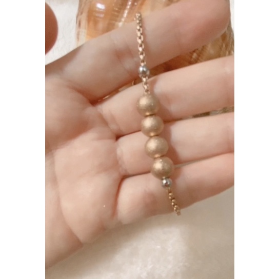 gelang serut titanium xuping bola rosegold