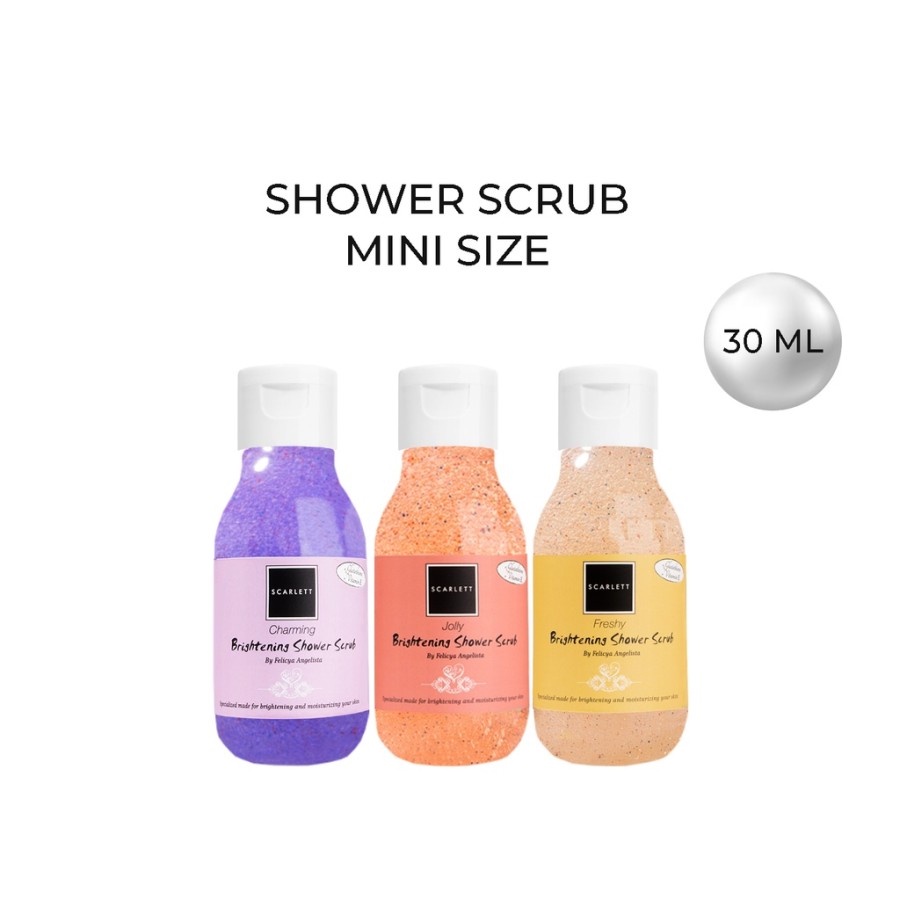 ✿ MADAME ✿ MINI  SCARLETT MINI WHITENING SHOWER SCRUB / SABUN MANDI CAIR 30 ML BPOM