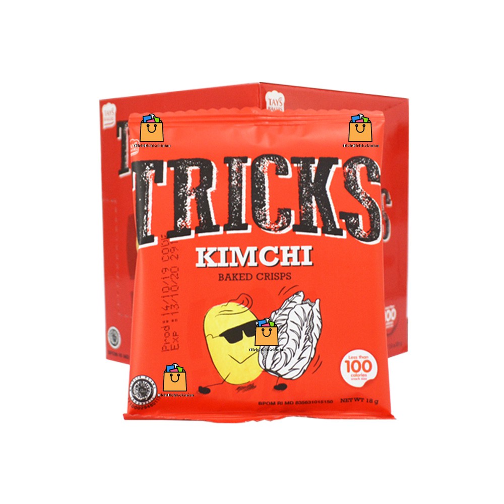 

Tricks Kimchi Biskuit Kentang Tipis Krispy - 10pcs x 18gr