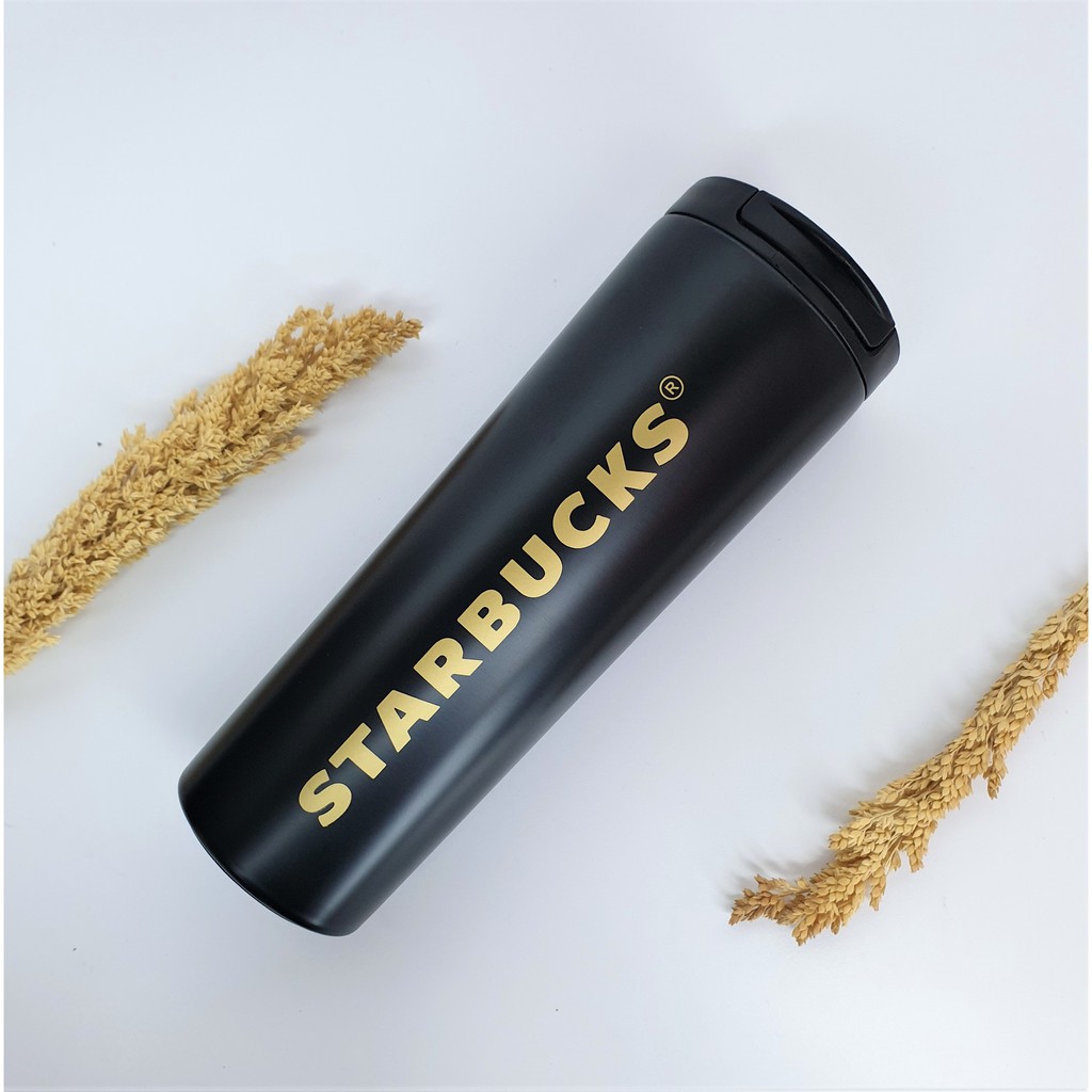 Jual Botol minum / Tumbler Starbucks Black Gold Stainless Steel 500 Ml Shopee Indonesia