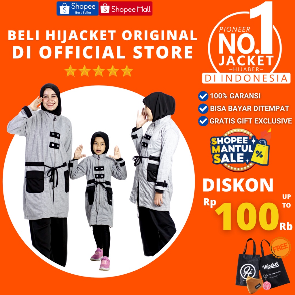 ✅Beli 1 Bundling 3✅Hijacket Original SORAYA and KIDS Series Bunda dan Anak Jacket Hijaber Jaket Wanita Muslimah Azmi Hijab No 1 Indonesia Hijaket Jaket Hijab Hijaber Tebal Hangat Premium Jaket Musim Dingin