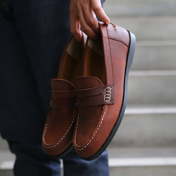 GUSTAVO |MNM x Zapato| KULIT ASLI PREMIUM Sepatu Sneakers Pria Slip On