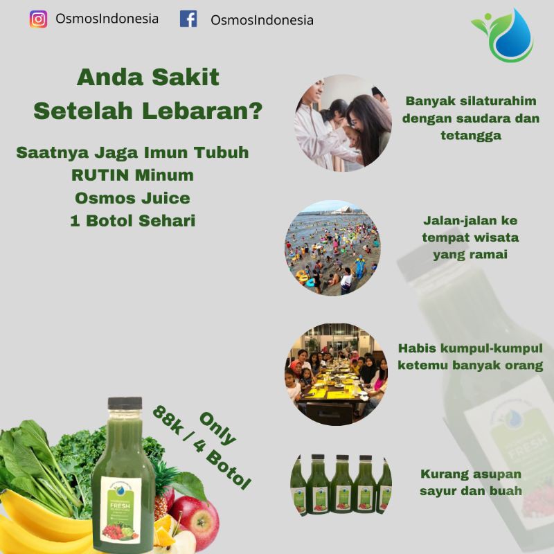 

Jus Detox Tubuh Sayur Buah Diet Sehat Alami/Juice Immune Booster Setelah Lebaran