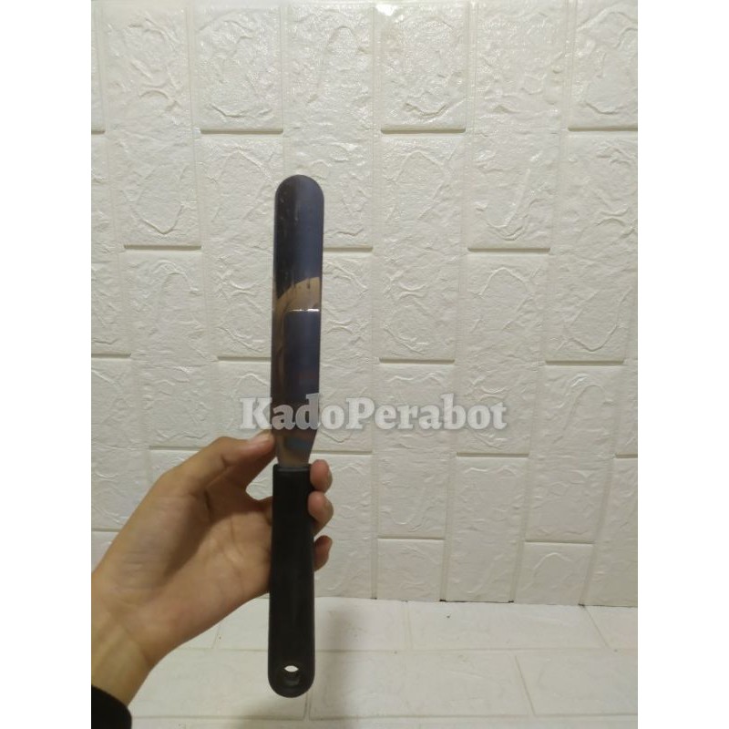 pisau mentega gagang hitam 27cm- pisau oles butter cream