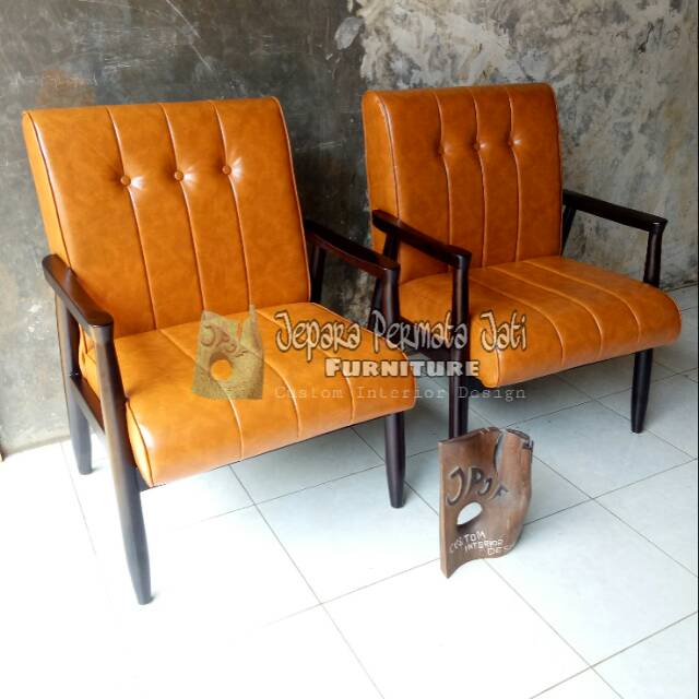 Kursi sofa jengky single seater sepasang