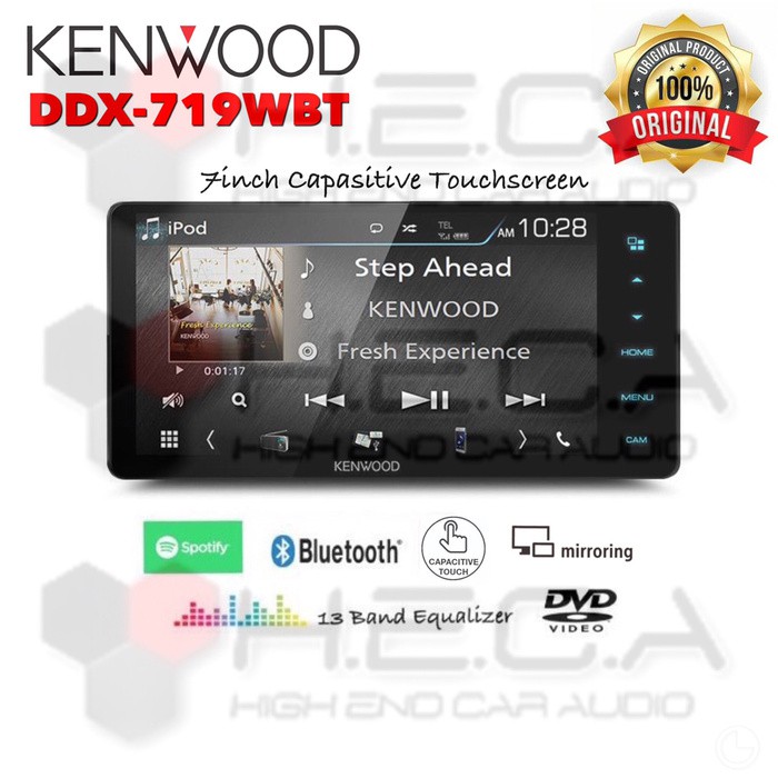 Kenwood DDX-719WBT Head Unit Double Din Tape Audio Mobil TOYOTA Wide Diskon