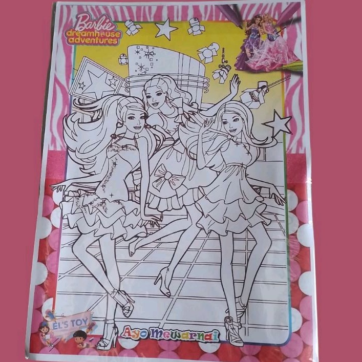 Buku Mewarnai Anak Barbie