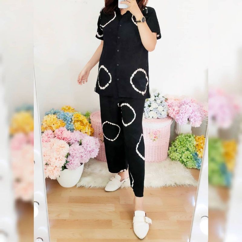 ONE SET SHIBORY / ONE SET LENGAN PENDEK / ONE SET RAYON