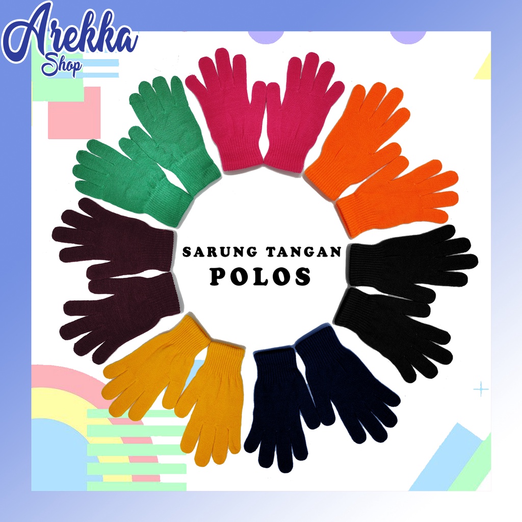SARUNG TANGAN POLOS / SARUNG TANGAN RAJUT POLOS / SARUNG TANGAN WANITA