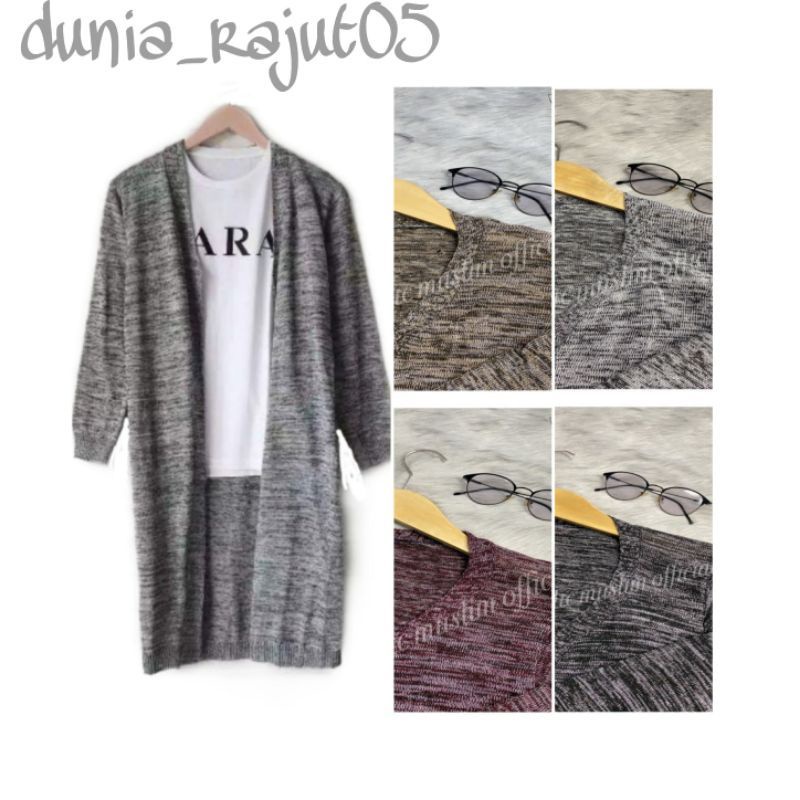 LONG CARDY TWIST Panjang Premium Cardigan Rajut Wanita Outer Fashion Muslim Oversize