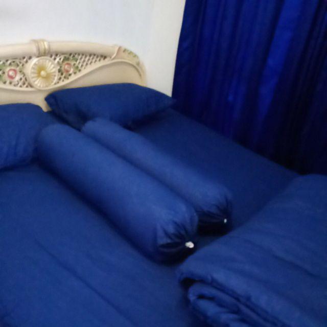 Fata Bed Cover Set Jacquard Imperial Blue King 180x200 / Queen 160x200