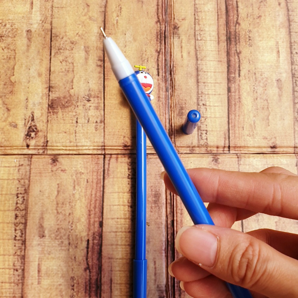 2 Pcs Gelpen - Pulpen - Ballpoint Gel Lucu - Pen Motif Doraemon 2549