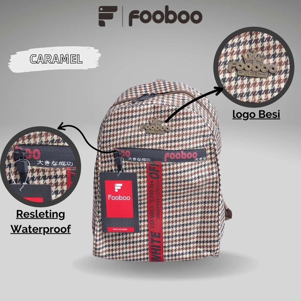 FOOBOO TAS RANSEL BACKPACK WANITA KOREAN STYLE