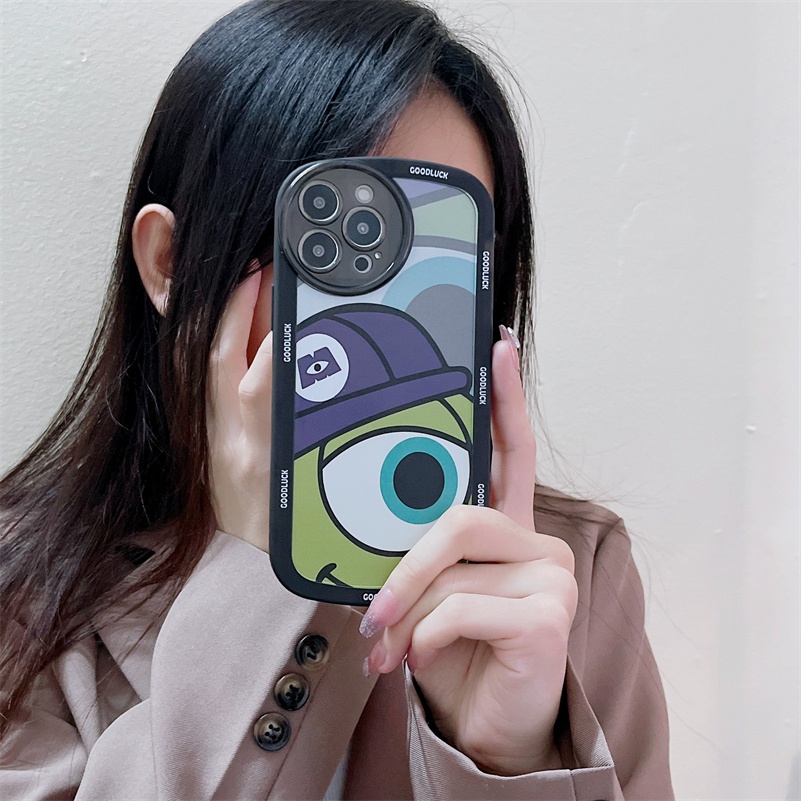 Soft Case Pelindung Anti Jatuh Motif Kartun Monster Untuk Compatible for iPhone 14 13 12 11 Pro Max SE 2020 Xr X Xs Max iPhone 7 8 6 6s Plus Monster Cartoon Mobile Phone Case Soft Shell Round Edge Anti-fall Phone Protective Cover