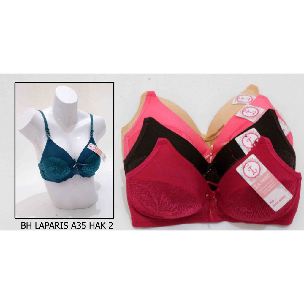 semi push up bra bh pakaian dalam wanita laparis A35 Murah kait 2 size 34-40