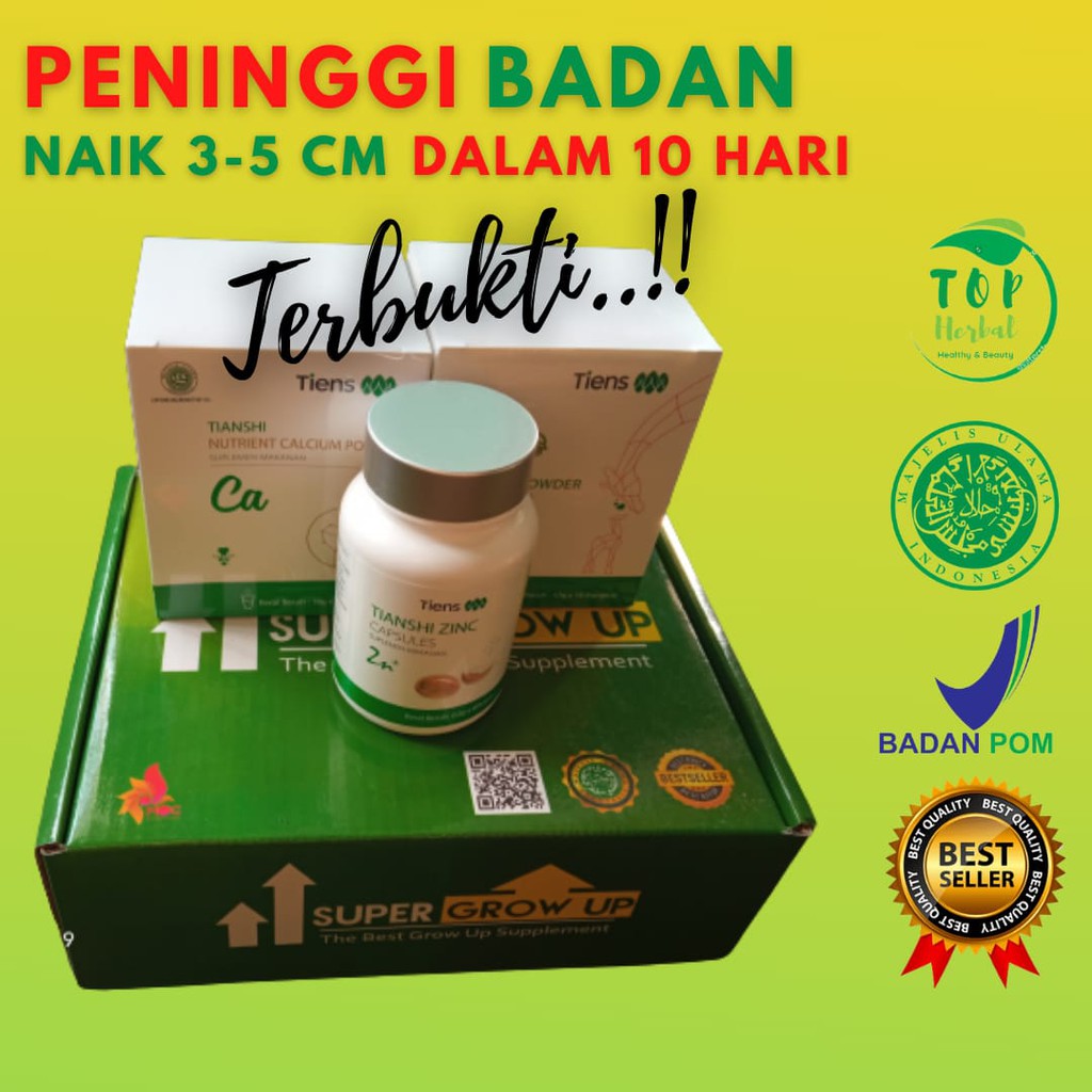 

PENINGGI BADAN TIENS SUSU PENINGGI BADAN SUPER GROW UP