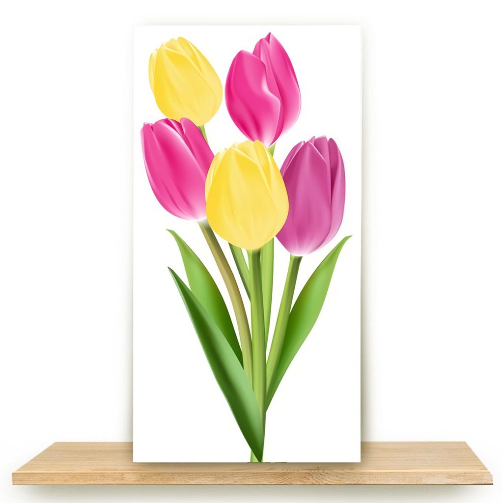 WALL DECOR HIASAN  DINDING PAJANGAN DINDING TULIP BUNGA  