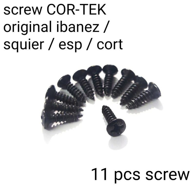 screw pickguard gitar &amp; bass screw backplat cavity tremolo screw skrup original CORTEK korea