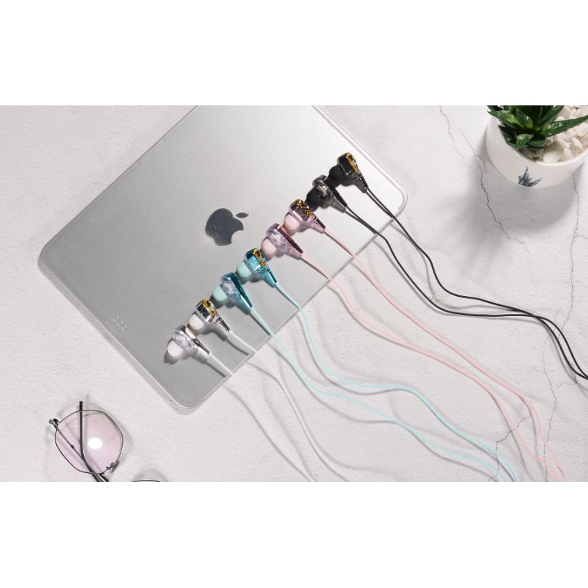 [WE-225] Headset Earphone METALIC Polos / Earphone METALIC Cool Keren Simple Warna Polos