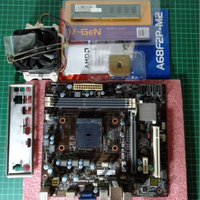 Jual Sepaket Amd A8 7600 + Ecs A68F2P-M2 + Ram Vgen 2gb