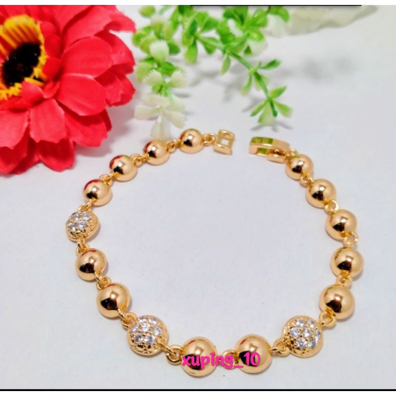 Gelang Xuping Wanita Gold Perhiasan Lapis Emas Wanita Terkini Gelang Xuping Gold