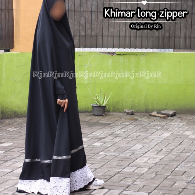 Khimar long renda
