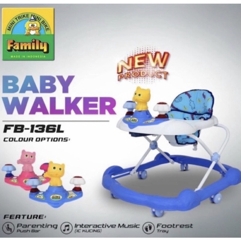 Baby walker family 136 kereta belajar jalan bayi