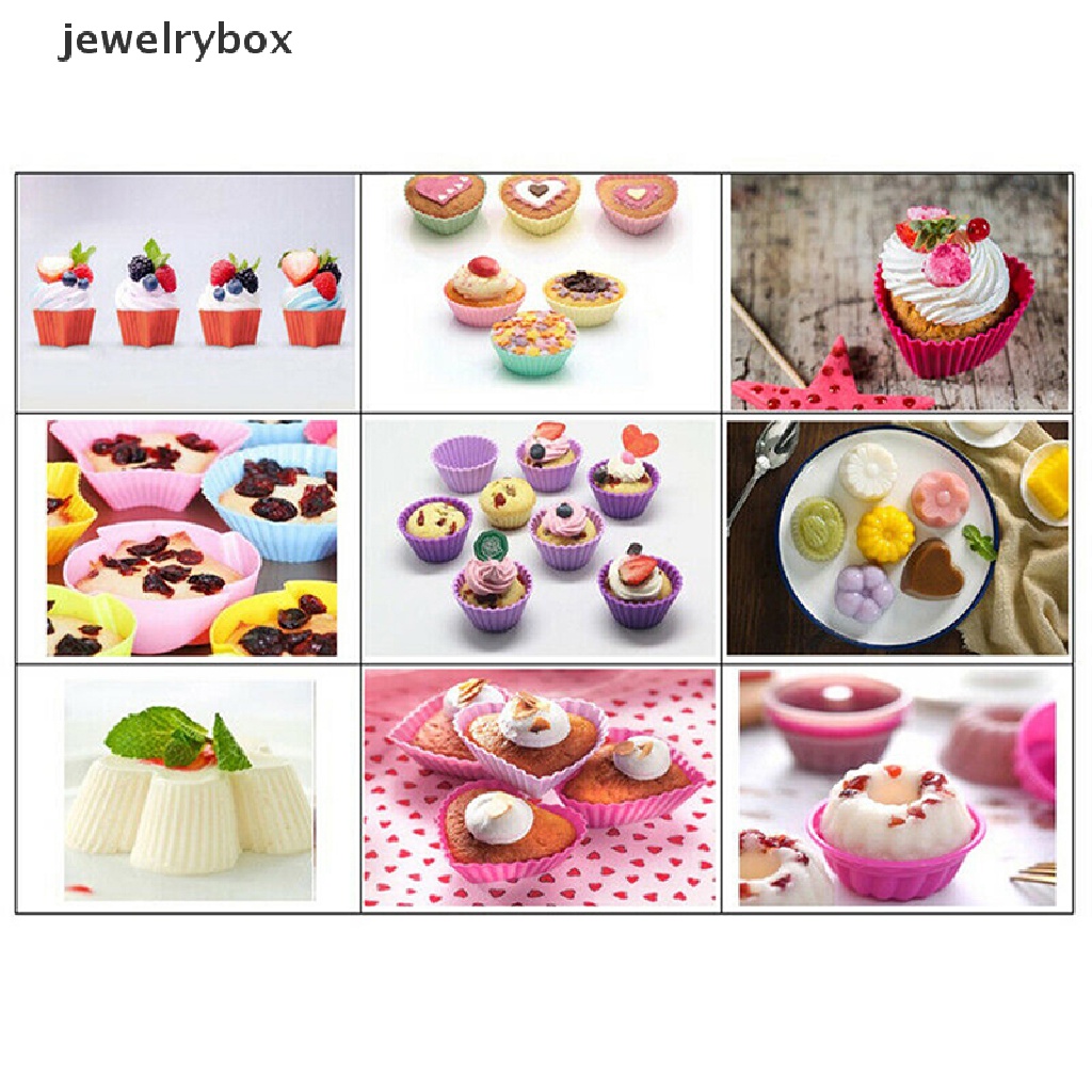 6 Pcs Cetakan Kue Cupcake Bahan Silikon