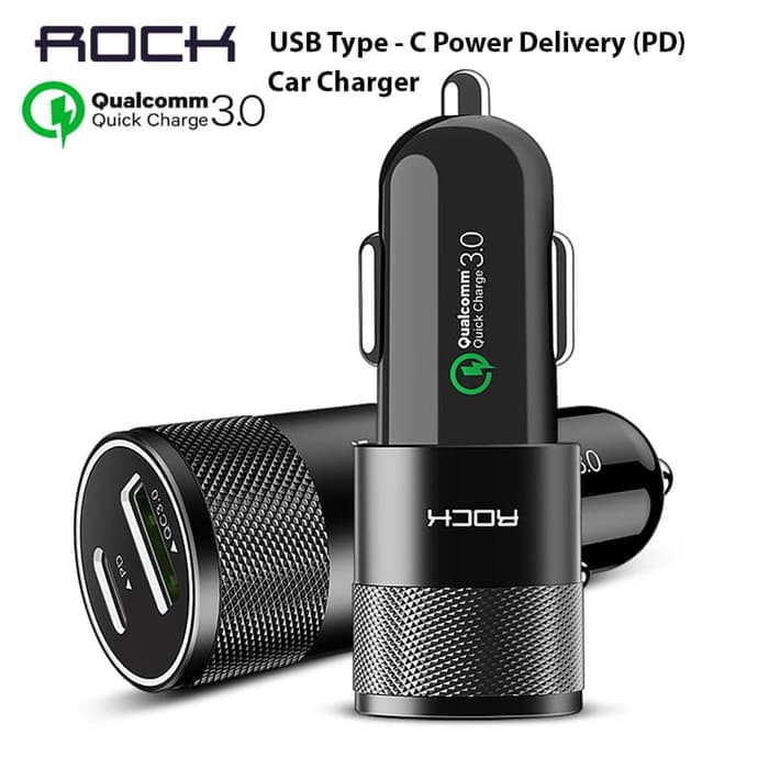 ROCK - H5 - PD - Quick Charge - QC 3.0 - Car Charger