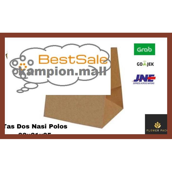 

Y7Tuut7- Paperbag Dus Nasi Polos 22X21X25 Tas Kertas Kotak Makanan Dos Nasi E46Et57-