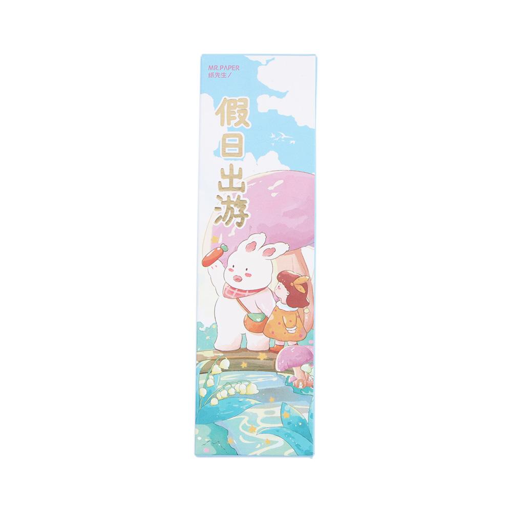 Mxbeauty Spring Romantic Series Hadiah Siswa Alat Tulis Penanda Nota Buku Penanda Halaman Label Membaca Asisten Perlengkapan Sekolah Retro Bookmark