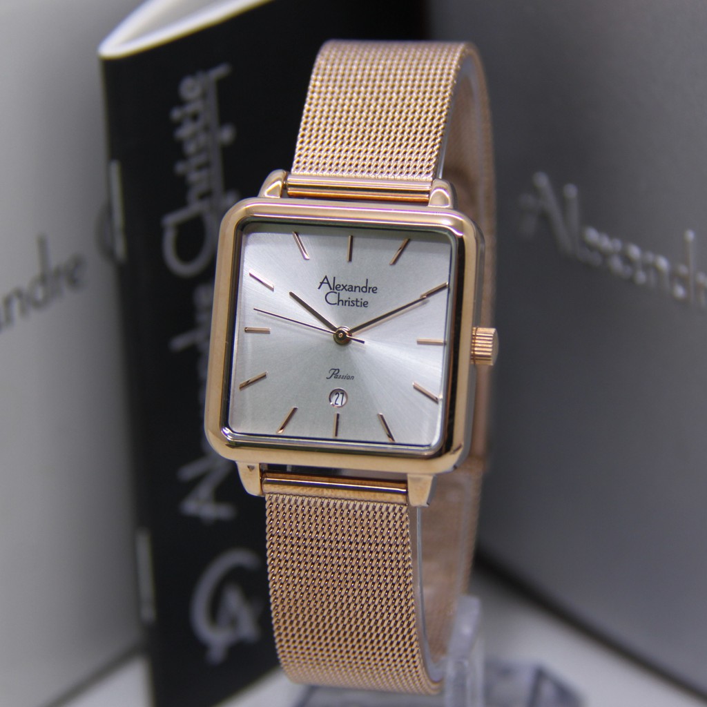 ALEXANDRE CHRISTIE 2869 ROSEGOLD WHITE WANITA ORIGINAL AC2869 AC 2869 JAM TANGAN CEWEK ARLOJI CEWEK