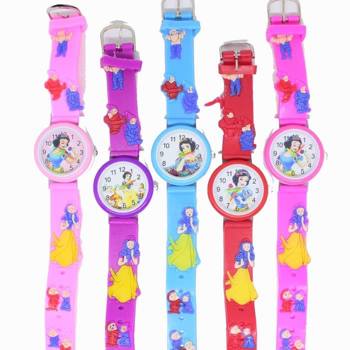 Limited! JAM TANGAN ANAK PEREMPUAN PRINCESS DISNEY JAM TANGAN RUBBER ANALOG